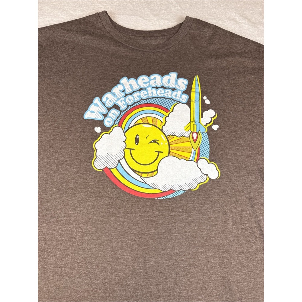 Mens Grunt Style XL XLarge Heather Brown Warheads On Forehead